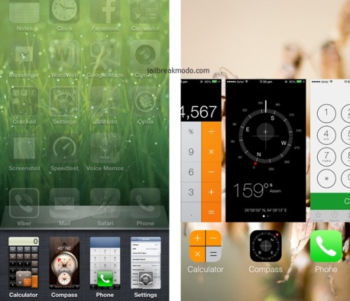 iOS 6 vs iOS 7 Comparison – Side by Side View – Differences | JailbreakModo.com